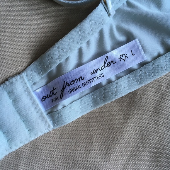 Blue Satin Lace Bralette - Picture 5 of 8